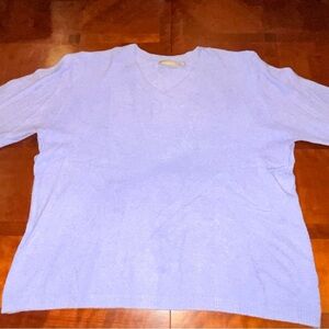 Light Blue V-Neck Sweater